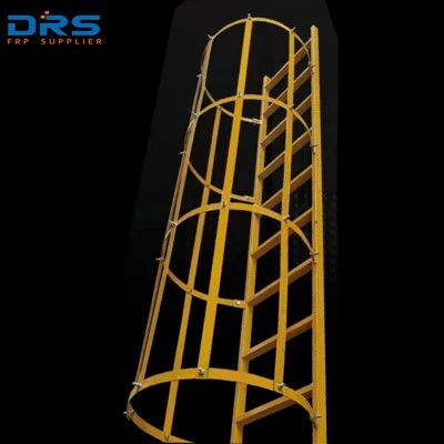 FRP Cage Ladder Safety Giallo